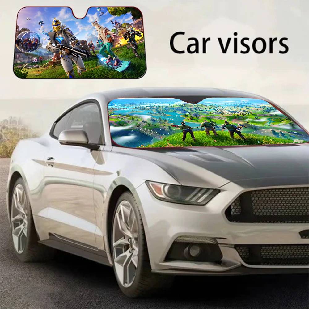 漫画ゲーム F-FortniteS 車の窓サンシェードフロン - Car Accessories Window のレビューと価格
