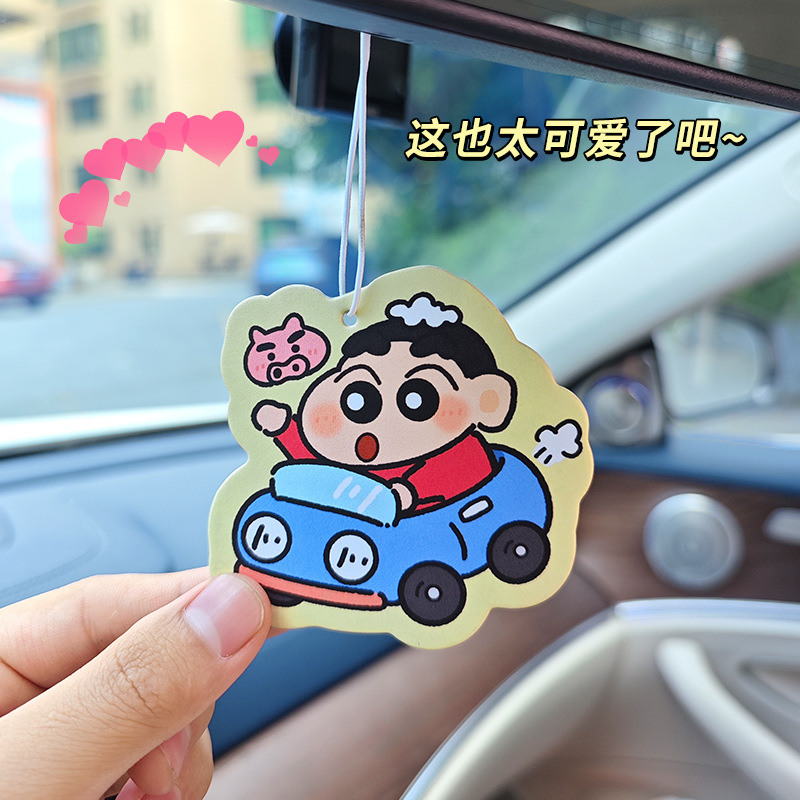 かわいいしんちゃん車用芳香剤吊り下げ式香りカードバックミラー - Car Accessories Mirror Hanging のレビューと価格