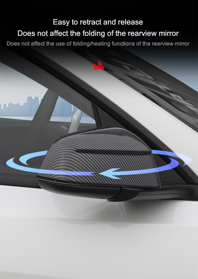 テスラモデル Y ジュニパー外装バックミラー炭素繊維 ABS - Car Dash Cam のレビューと価格