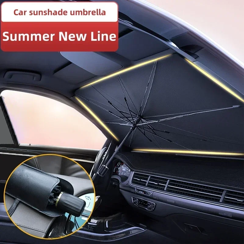 車のサンシェードプロテクターパラソル車のフロントウィンドウサ - Car Accessories Window のレビューと価格