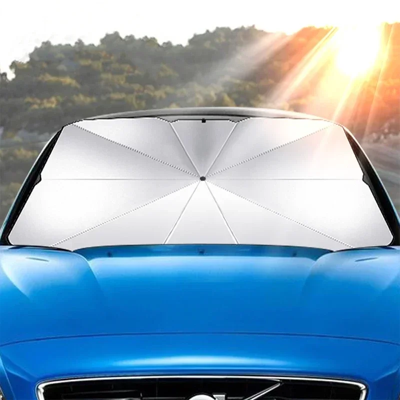 車のサンシェードプロテクターパラソル車のフロントウィンドウサ - Car Accessories Window のレビューと価格