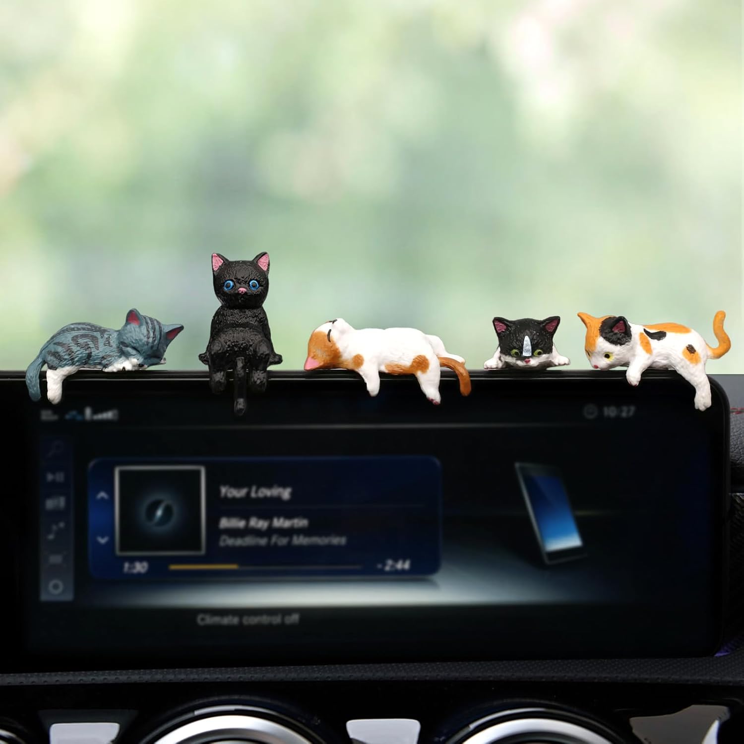 猫の車内装飾品5点セット、キュートなダッシュボードデコレーシ - Car Accessories Mirror Hanging のレビューと価格