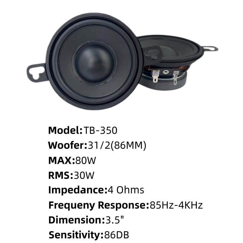 車用スピーカー 1 ペア 3.5 インチ同軸フルレンジスピー - Car Accessories Sound System のレビューと価格