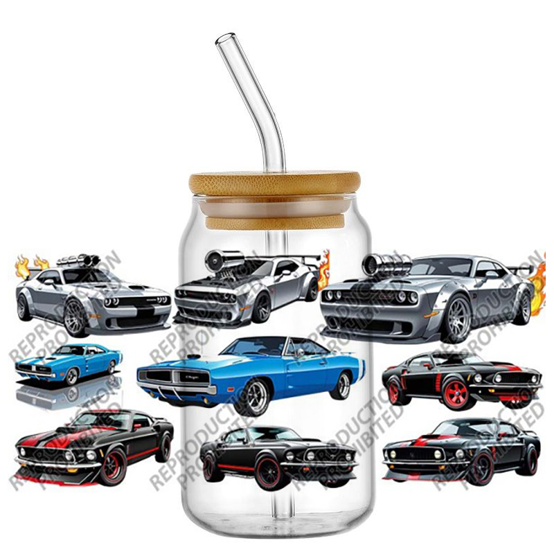 人気のスポーツカーシリーズ 16オンス UV DTF 3D転 - Car Accessories Quotes のレビューと価格