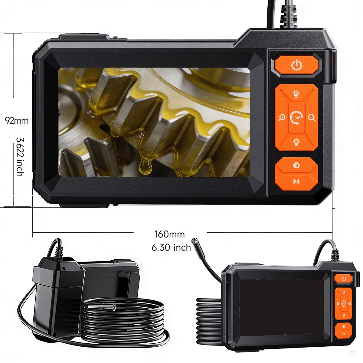 内視鏡カメラ 1080P 8mm シングルレンズ 2/5/1 - Car Accessories Mirror Hanging のレビューと価格