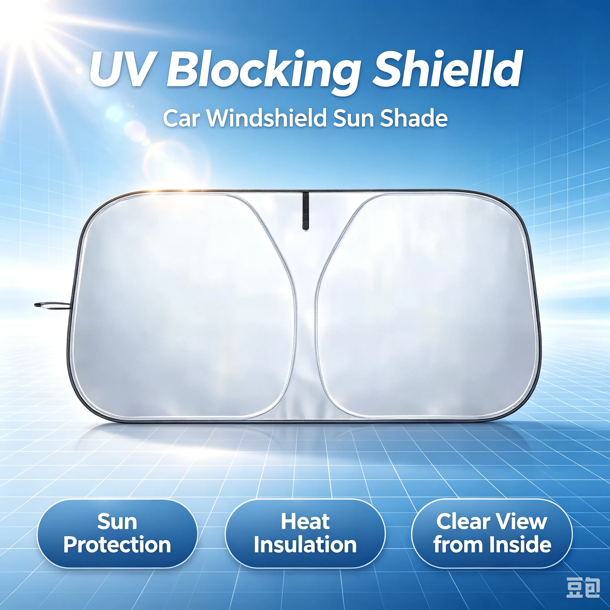 車のフロントウィンドウサンシェード UV保護シェード サンプ - Car Accessories Window のレビューと価格