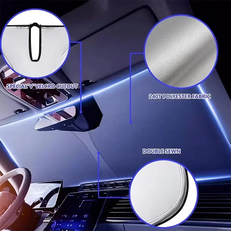 車のフロントウィンドウサンシェード UV保護シェード サンプ - Car Accessories Window のレビューと価格