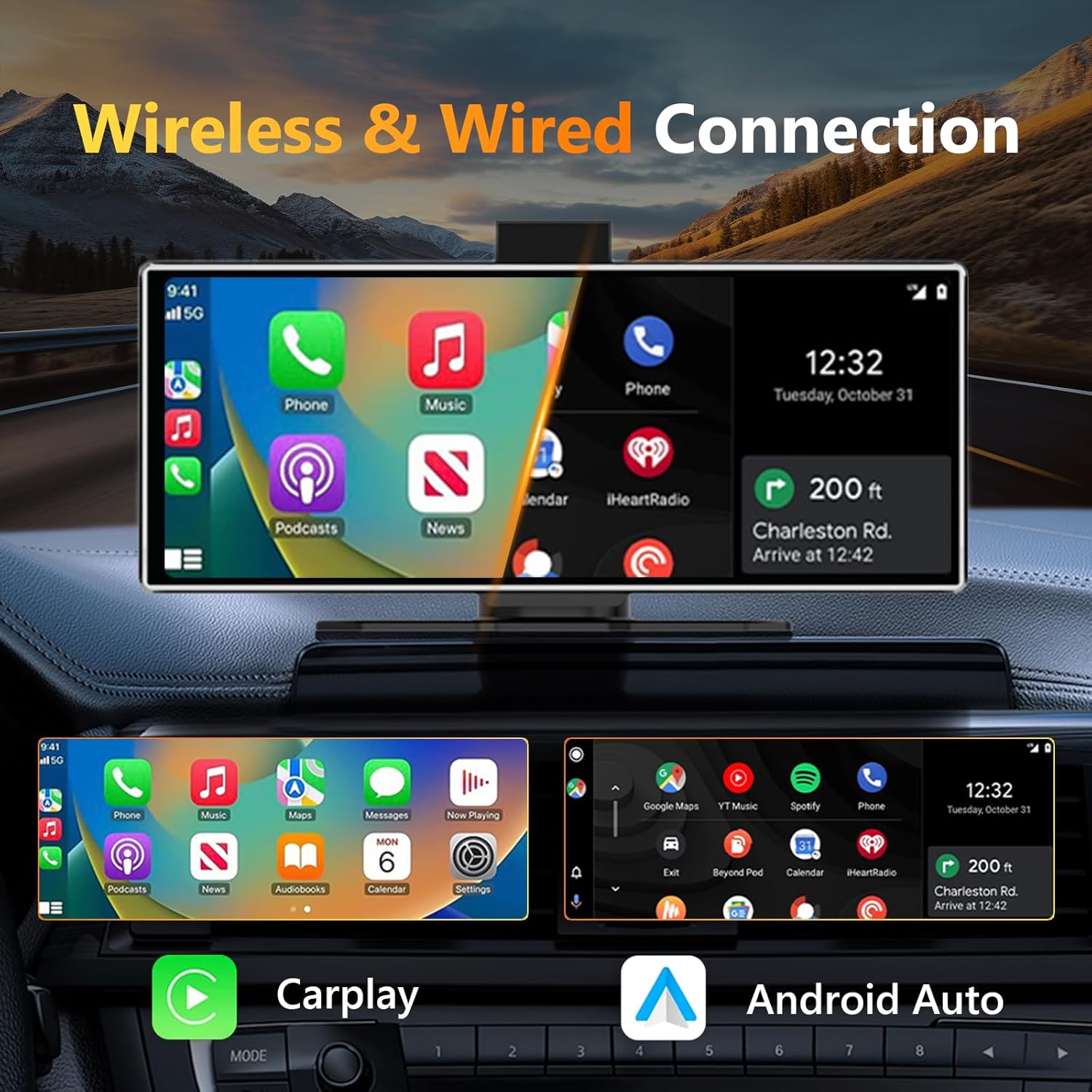 11.26インチ 4K ダッシュカム ワイヤレスCarPla - Car Dash Cam のレビューと価格