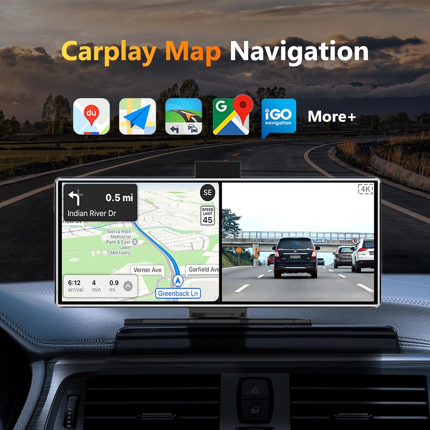 11.26インチ 4K ダッシュカム ワイヤレスCarPla - Car Dash Cam のレビューと価格